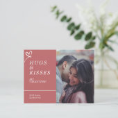 Verstuur Knuffels & Kusjes met Aangepaste Foto Val Briefkaart (Staand voorkant)