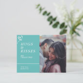 Verstuur Knuffels & Kusjes met Aangepaste Foto Val Briefkaart (Staand voorkant)