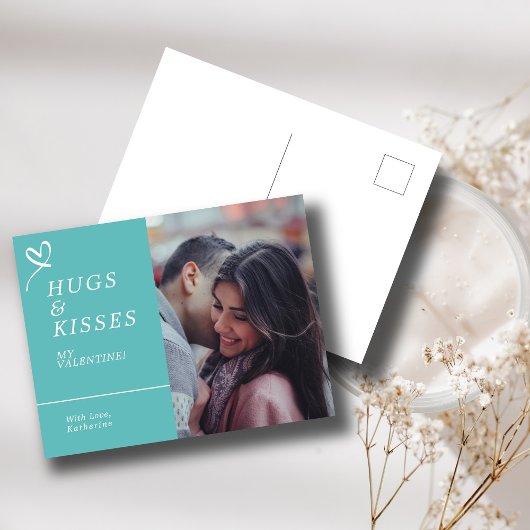 Verstuur Knuffels & Kusjes met Aangepaste Foto Val Briefkaart