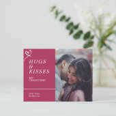 Verstuur Knuffels & Kusjes met Aangepaste Foto Val Briefkaart (Staand voorkant)