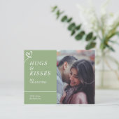 Verstuur Knuffels & Kusjes met Aangepaste Foto Val Briefkaart (Staand voorkant)