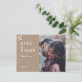 Verstuur Knuffels & Kusjes met Aangepaste Foto Val Briefkaart (Staand voorkant)