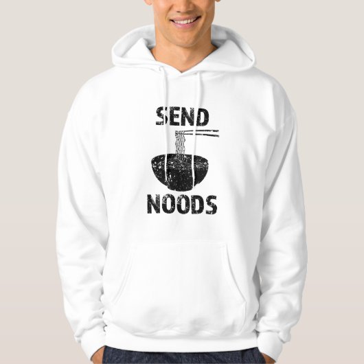 Verstuur Noods grappige noedels ramen mannen hoodi Hoodie (Voorkant)