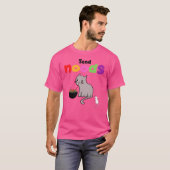 Verstuur Noods Kawaii Cat en Mouse. Kat Eet Noodle T-shirt (Voorkant volledig)