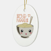 Verstuur Noods Kawaii Ramen Bowl Miso Noodle Soup  Keramisch Ornament (Links)