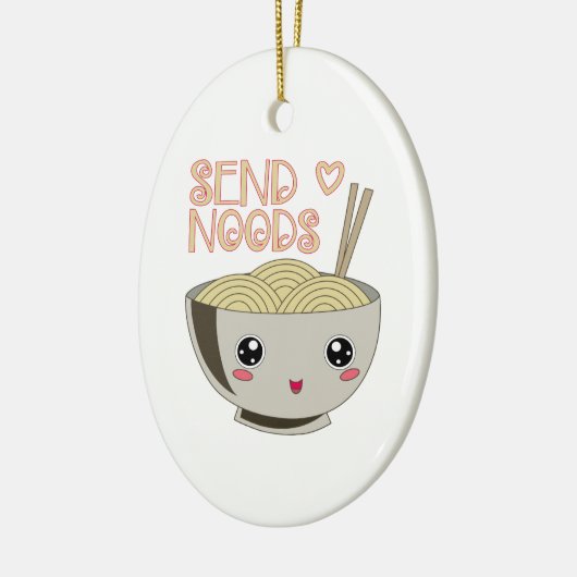 Verstuur Noods Kawaii Ramen Bowl Miso Noodle Soup  Keramisch Ornament (Links)