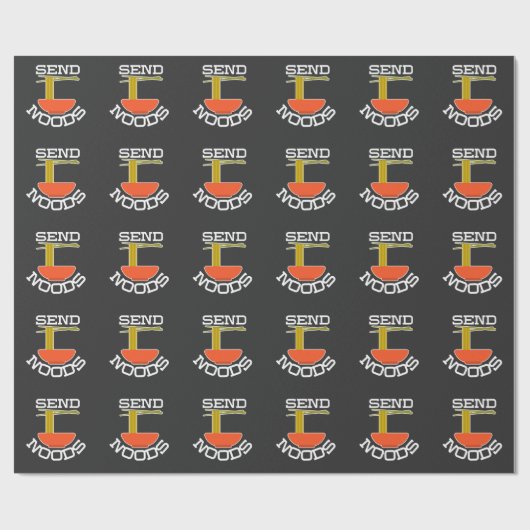 Verstuur Noods - Noodle Lover Asian Food Pun Cadeaupapier (Vlak)