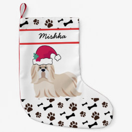 Verstuur Tzu Dog Kerstmis met aangepaste Dog Name Kleine Kerstsok