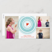 Verstuur uw liefde rond x3 feestdagenkaart (Voorkant / Achterkant)