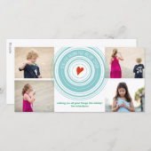 Verstuur uw liefde rond x4 feestdagenkaart (Voorkant / Achterkant)