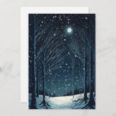 Verstuur warme wensen onder een magische winterhem feestdagenkaart (Voorkant / Achterkant)