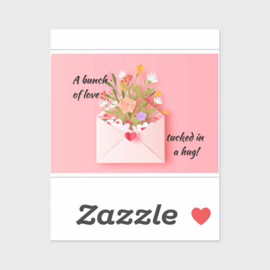 Verstuur wat liefde en een hug!Vinyl Sticker (Vel)
