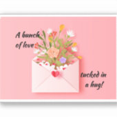 Verstuur wat liefde en een hug!Vinyl Sticker (Voorkant)