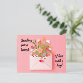 Verstuur wat liefde en een knuffel! briefkaart (Staand voorkant)