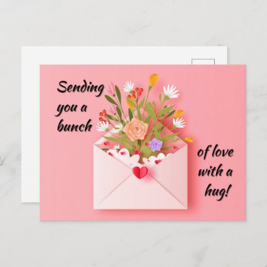 Verstuur wat liefde en een knuffel! briefkaart (Voorkant / Achterkant)