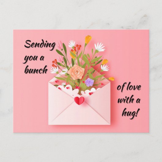 Verstuur wat liefde en een knuffel! briefkaart (Voorkant)