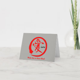 Verstuur wenskaarten | Rode Japanse kanji Kaart