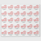 Verstuurd door Reindeer post schattig kerstfeest Cadeaupapier (Vlak)