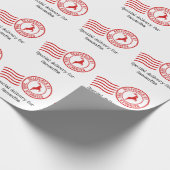 Verstuurd door Reindeer post schattig kerstfeest Cadeaupapier (Hoek)