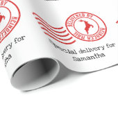 Verstuurd door Reindeer post schattig kerstfeest Cadeaupapier (Rol Hoek)