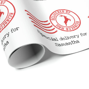 Verstuurd door Reindeer post schattig kerstfeest Cadeaupapier