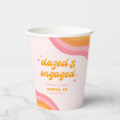 Versuft & Betrokken Groovy Roze & Oranje Bachelore Papieren Bekers (Voorkant)