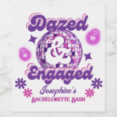 Versuft & Betrokken Retro Disco Bachelorette/Brida Wijn Etiket (Enkel label)