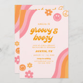 Versuft & Betrokken Roze & Oranje Bachelorette 4 D Kaart (Voorkant / Achterkant)