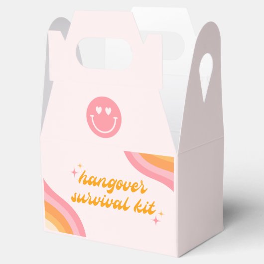 Versuft & Betrokken Roze & Oranje Bachelorette Bedankdoosjes (Geopend)