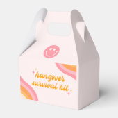 Versuft & Betrokken Roze & Oranje Bachelorette Bedankdoosjes (Voorkant Zijde)