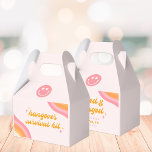 Versuft & Betrokken Roze & Oranje Bachelorette Bedankdoosjes<br><div class="desc">Dit felroze en oranje ontwerp is ideaal voor een groovy vrijgezellenfeest!</div>