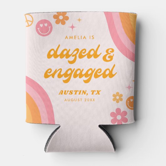 Versuft & Betrokken Roze & Sinaasappel Blikjeskoeler (Voorkant)