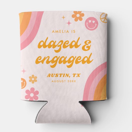 Versuft & Betrokken Roze & Sinaasappel Blikjeskoeler (Achterkant)