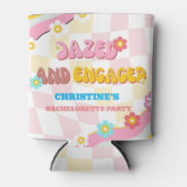 Versuft en Betrokken Bachelorette Party 70s Thema Blikjeskoeler (Voorkant)