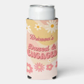 Versuft en betrokken groovy daisy vrijgezelle vrij seltzer blikjeskoeler (Seltzer Voorkant)