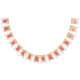 Versuft en betrokken groovy retro bachelorette ban vlaggetjes