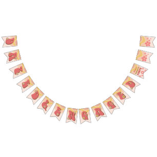 Versuft en betrokken groovy retro bachelorette ban vlaggetjes