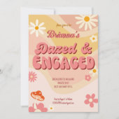 Versuft en betrokken groovy retro daisy vrijgezell kaart (Voorkant)