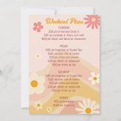 Versuft en betrokken groovy retro daisy vrijgezell kaart (Achterkant)