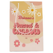 Versuft en betrokken groovy retro daisy vrijgezell medium cadeauzakje (Voorkant)