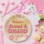 Versuft en betrokken groovy retro daisy vrijgezell papieren bordje (Feest)