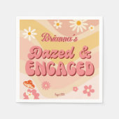 Versuft en betrokken groovy retro daisy vrijgezell servet (Voorkant)