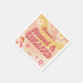 Versuft en betrokken groovy retro daisy vrijgezell servet (Hoek)