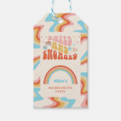 Versuft en betrokken vrijgezellenfeest gunst cadeaulabel (Voorkant)