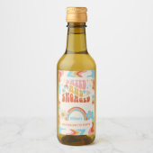 Versuft en betrokken vrijgezellenfeest gunst wijn etiket (Voorkant)