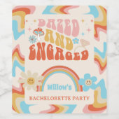 Versuft en betrokken vrijgezellenfeest gunst wijn etiket (Enkel label)