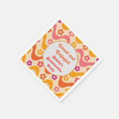 Versufte en verloofde retro Floral Bachelorette pa Servet (Hoek)