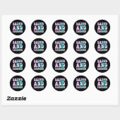 Versufte en verloofde Tie Dye Bride Squad Bachelor Ronde Sticker (Vel)