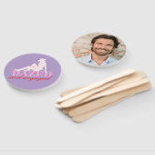 Versufte en verloofde vrijgezellenbruidegoms gezic handwaaier (Niet-gemonteerd)