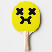 Versufte Pouty Face Yellow Ping Pong Paddle Tafeltennisbatje (Voorkant)